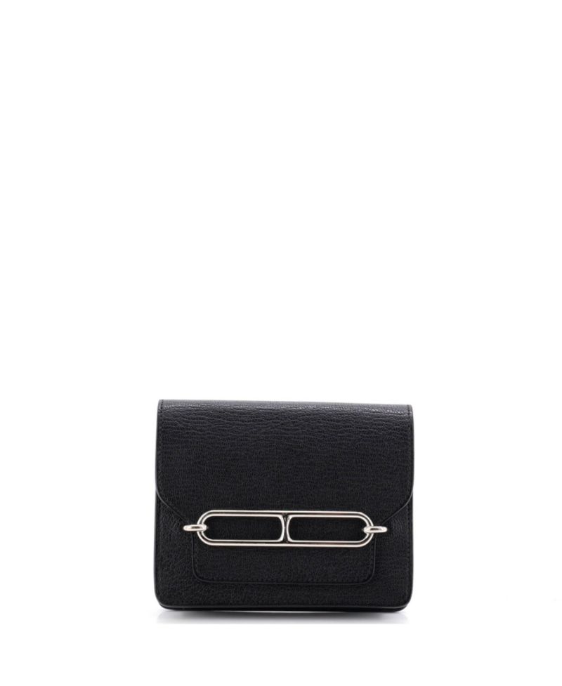 Pre-Owned Hermes Roulis Slim Wallet Chevre Mysore