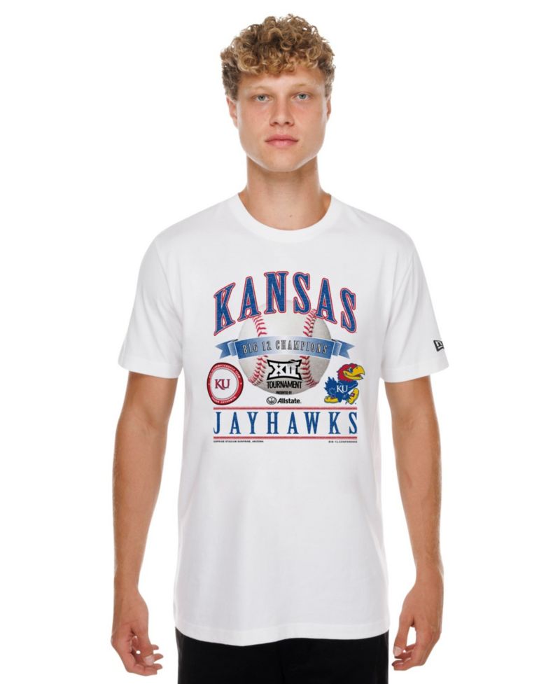 Men's White Kansas Jayhawks 2026 Big 12 Baseball Tournament Champions Locker Room T-Shirt