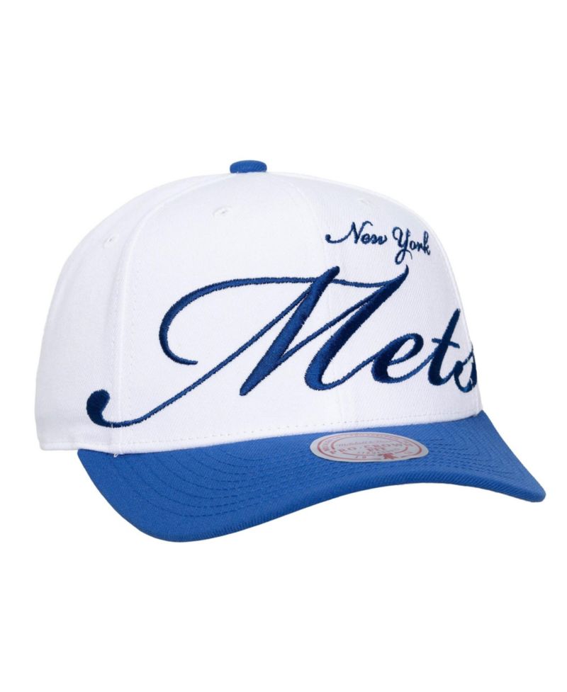 Men's and Women's White/Royal New York Mets XL Script Pro Crown Adjustable Hat