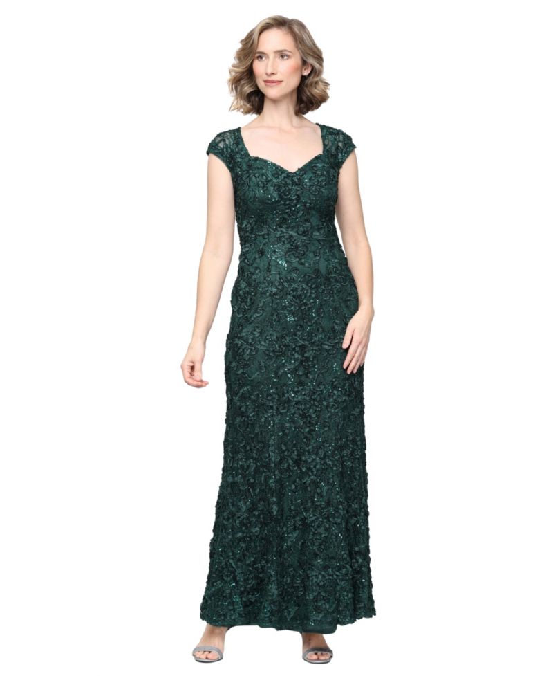 Women's Sequined Soutache Mermaid Gown
