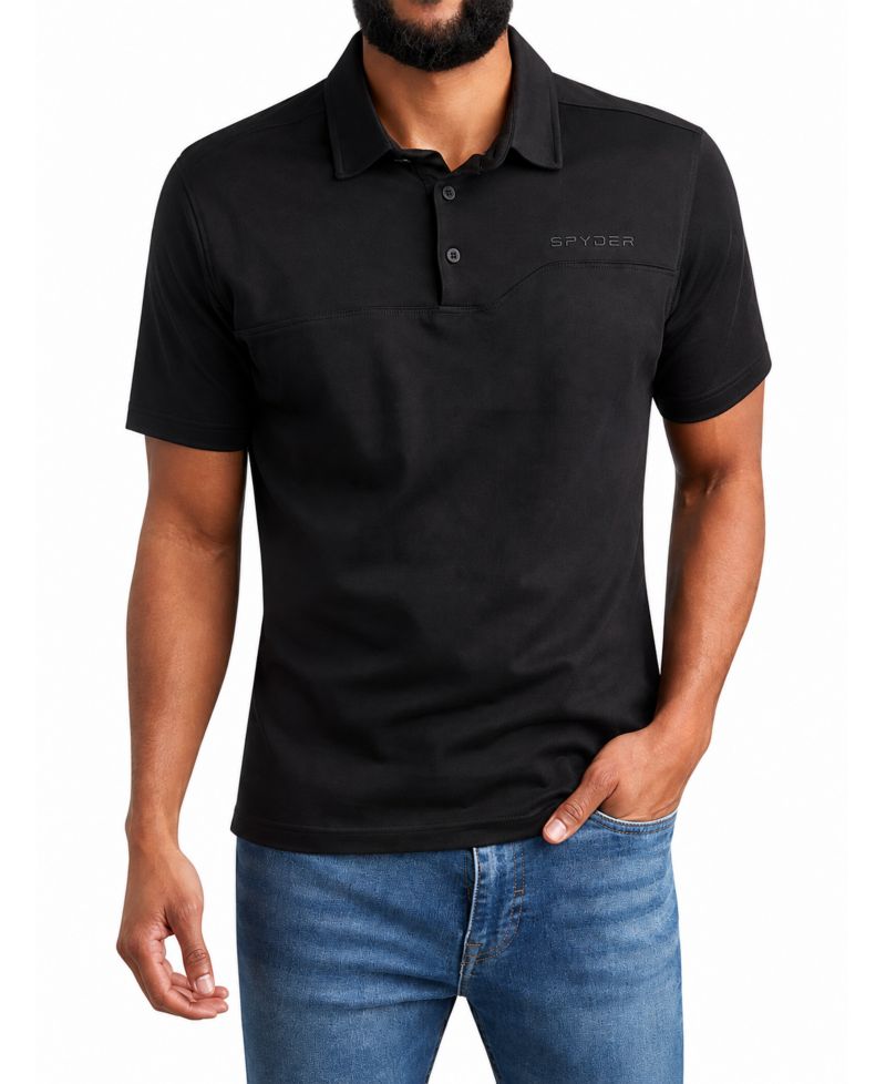 Men's Short-Sleeve Regular-Fit Cotton-Blend Polo Shirt