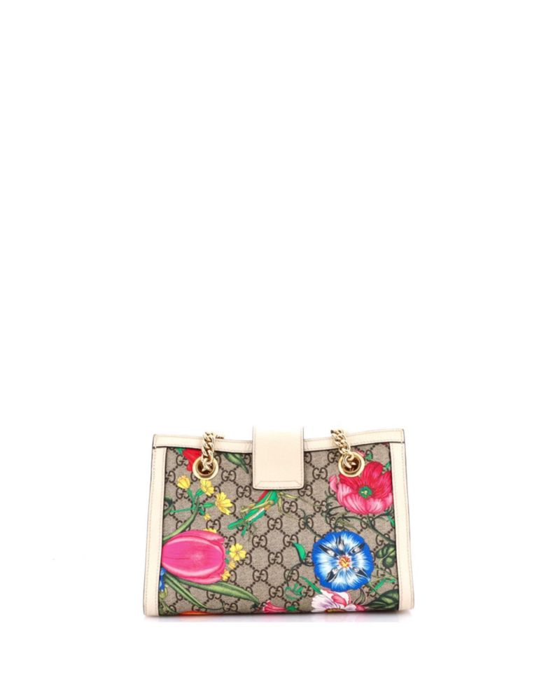 Flora Floral Padlock Chain Coated Canvas Small Tote