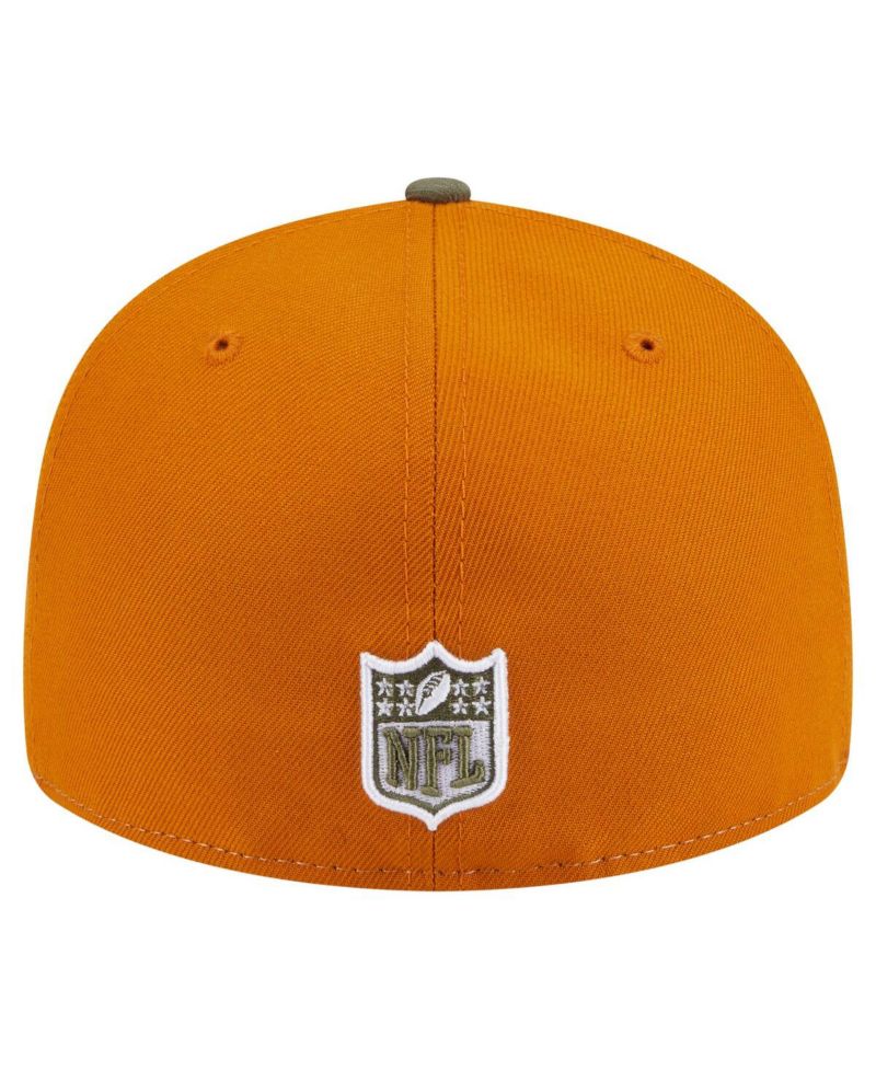 Men's Olive/Brown San Francisco 49ers Two-Tone Color Pack Split Panel 59FIFTY Fitted Hat