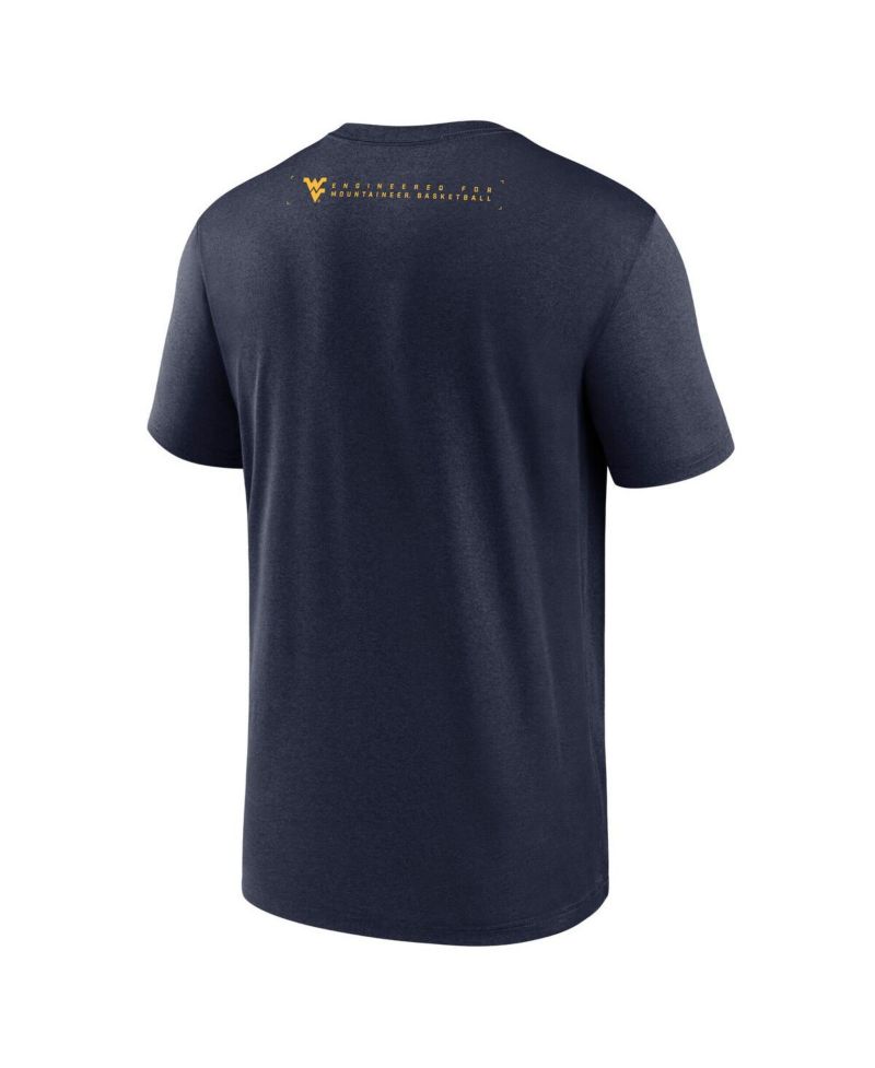 Men's Navy West Virginia Mountaineers 2025 Courtside Basketball Legend Dri-FIT T-Shirt