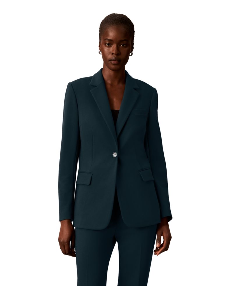 Women's Notch Collar One-Button Jacket