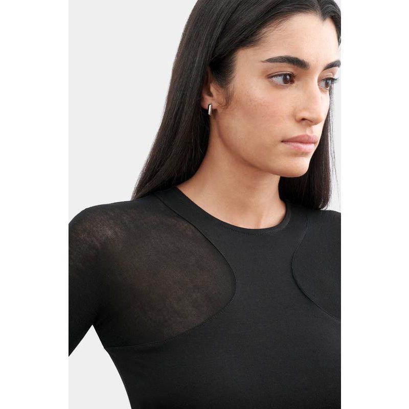 Women's Yada Sporty Racerback Sheer-Sleeve Fitted Jersey Top