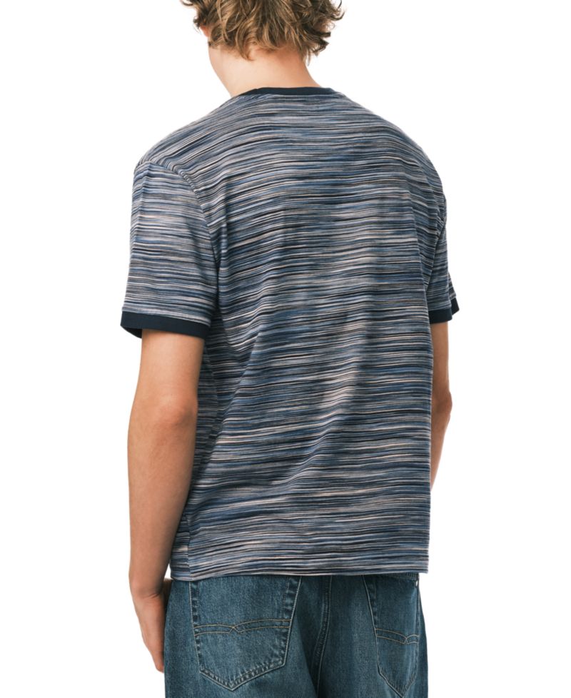 Men's Horizontal Stripe Pattern T-Shirt