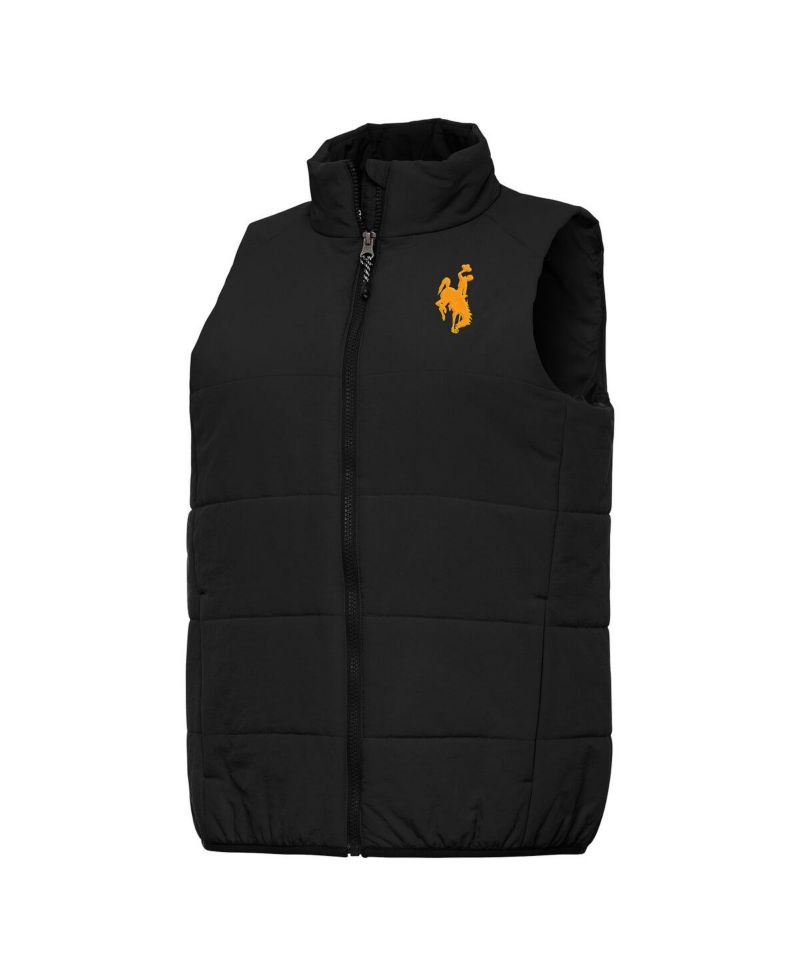 Women's Black Wyoming Cowboys Experience Full-Zip Puffer Vest