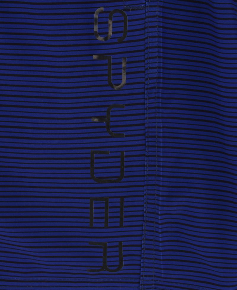 Men's Gradient Stripe Printed 7" Volley Swimsuit