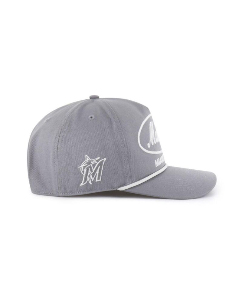 Men's Gray Miami Marlins Foundational Hitch Adjustable Hat