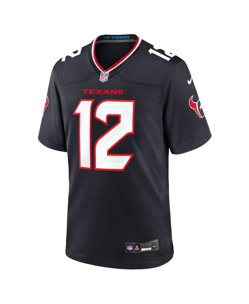Men's Nico Collins Navy Houston Texans Game Jersey