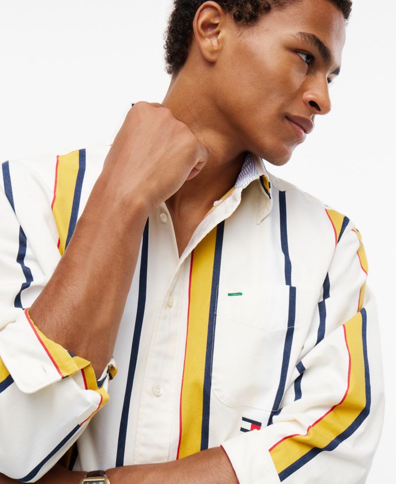 Men's American Icons Oxford Heritage Long-Sleeve Striped Cotton Shirt