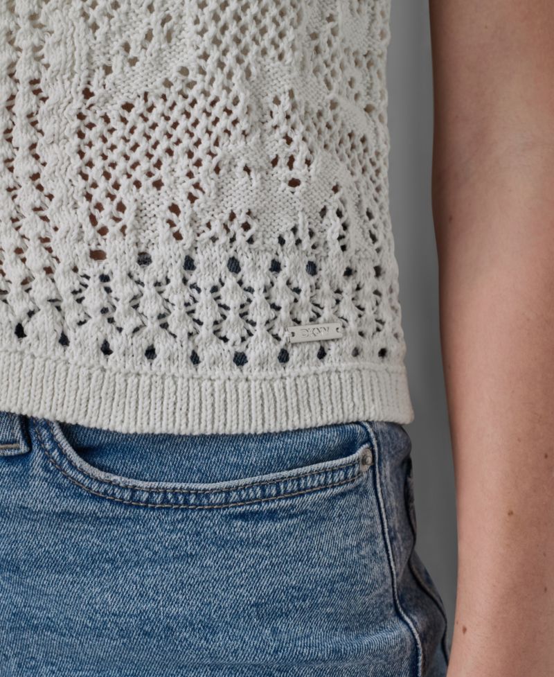 Women's Short-Sleeve Crewneck Cardigan