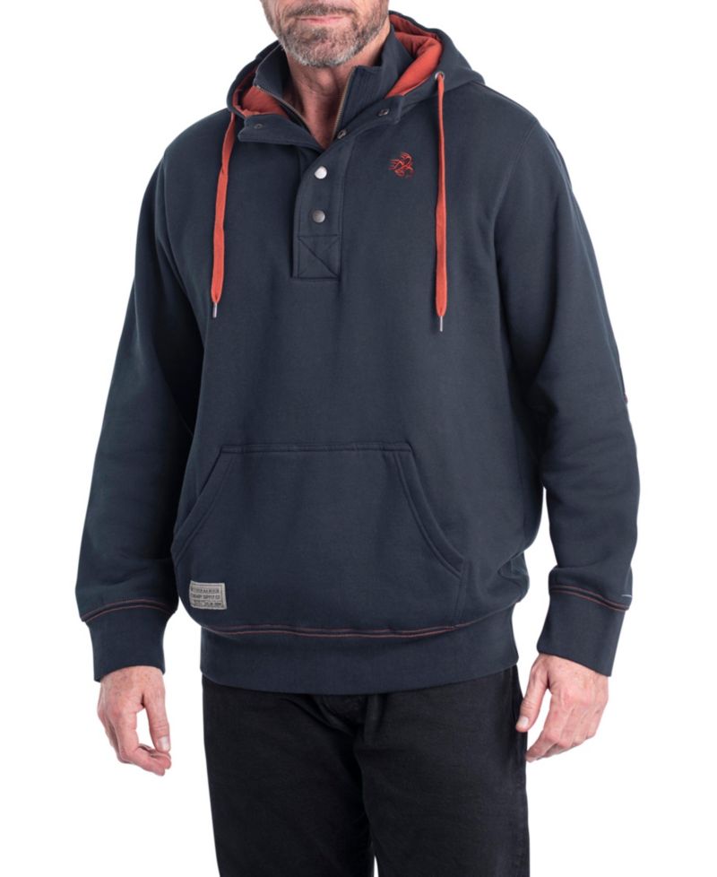 Men's Quarter Zip Hoodie Heavyweight Hooded Long Sleeve Sweatshirt