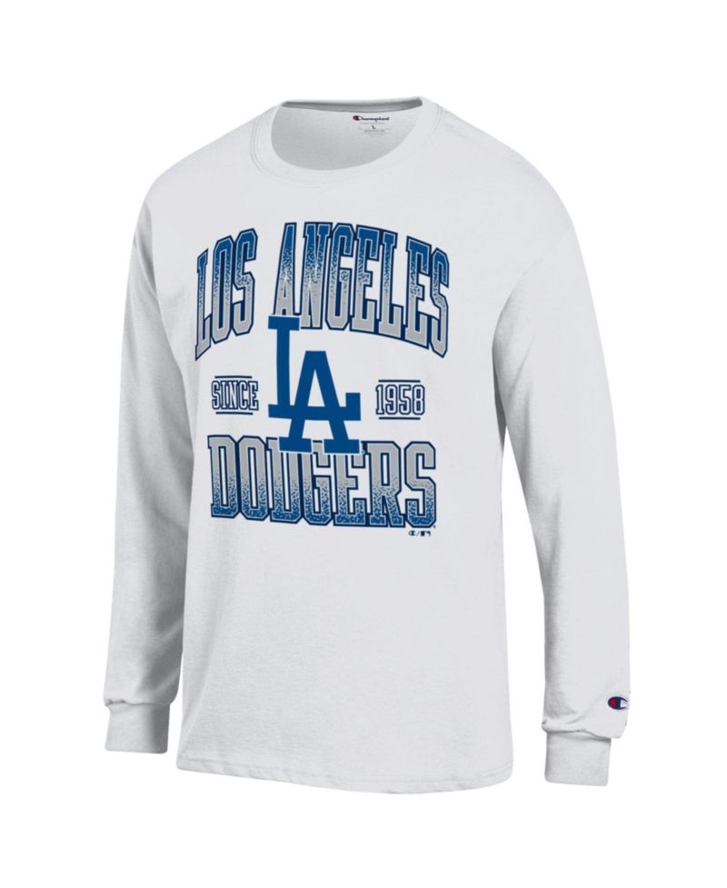 Men's White Los Angeles Dodgers Jersey Long Sleeve T-Shirt