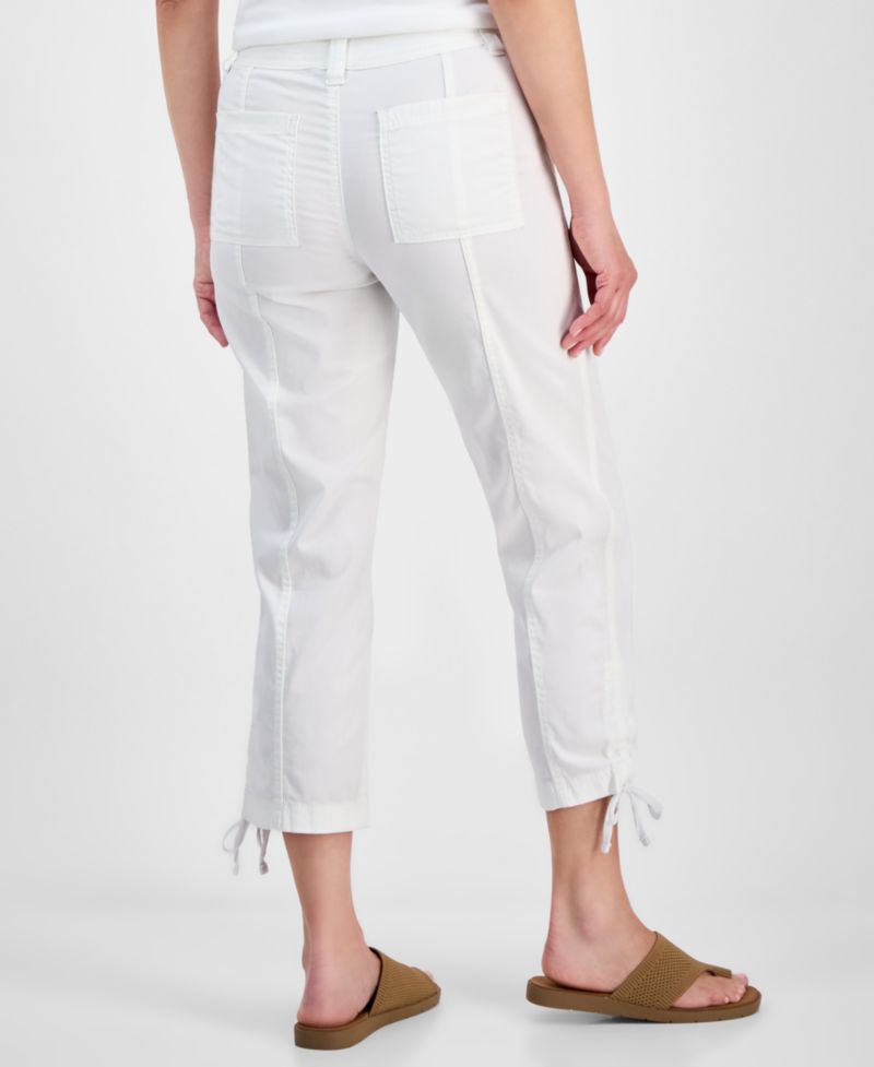 Women's Mid Rise Tie-Hem Ankle Pants