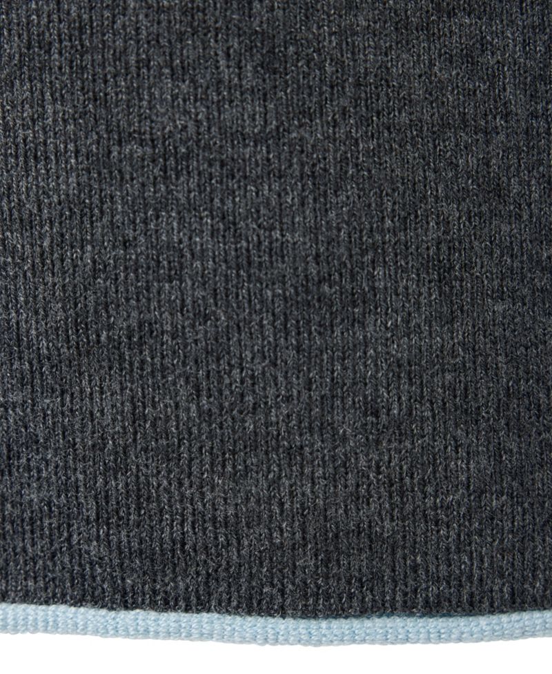 Women's Ribbed-Knit Contrast-Trim Crewneck Long-Sleeve Sweater