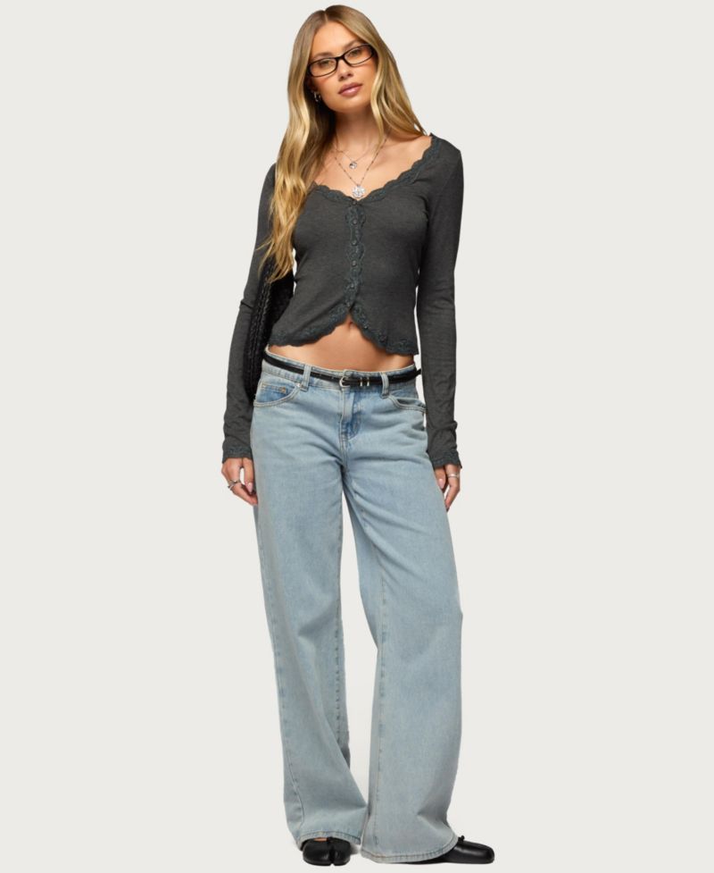 Women's Gayle Lacey Button Up Top