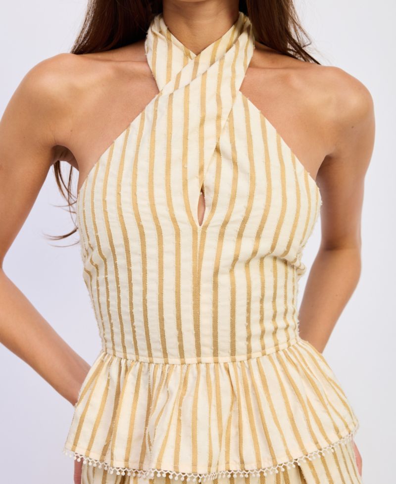 Women's Sleeveless Halter Neck Top