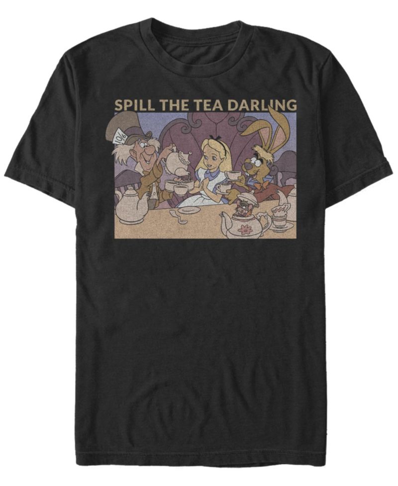 Men's Alice in Wonderland Spill The Tea Short Sleeve T-shirt