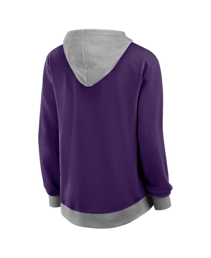 Women's Purple Baltimore Ravens Hit It French Terry Full-Zip Hoodie