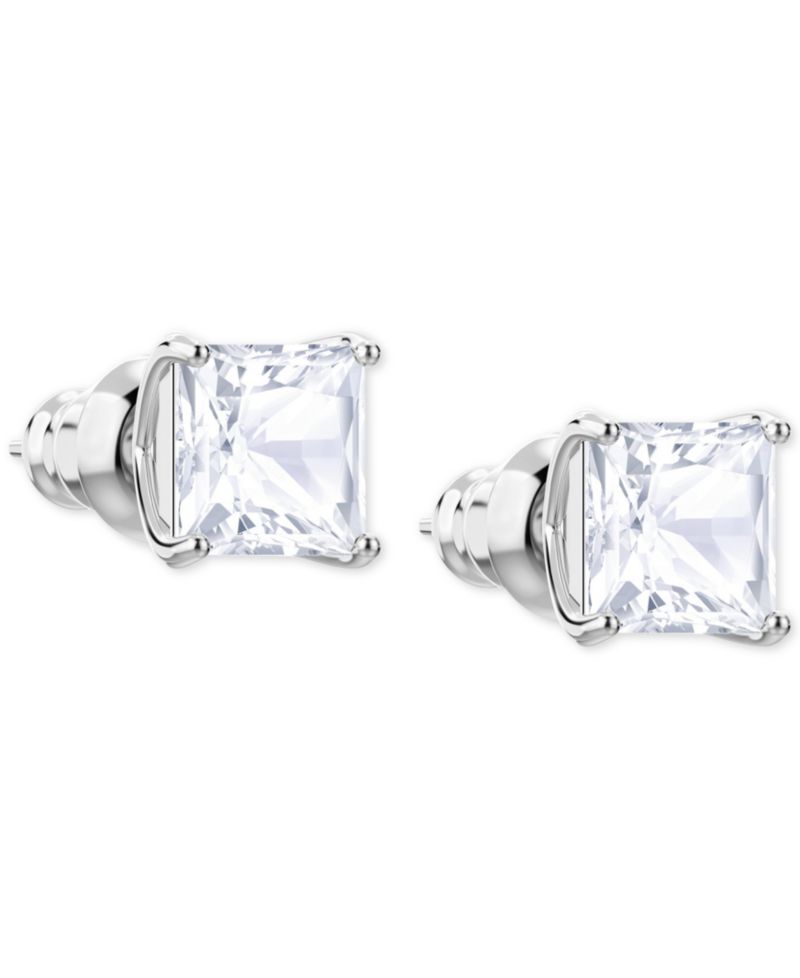 Crystal Square Stud Earrings
