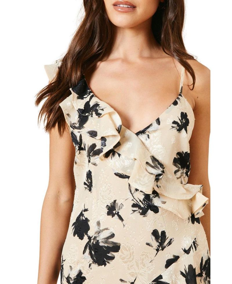 Women's Asymmetric Tiered Midi Dress