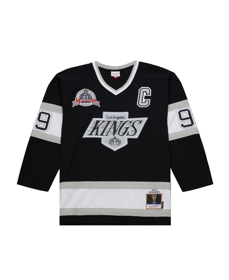 Men's Wayne Gretzky Black Los Angeles Kings Big & Tall 1992/93 Blue Line 2.0 Jersey