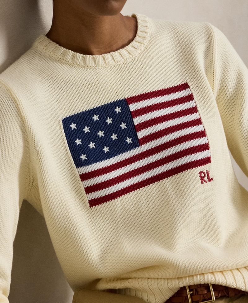 Women's Flag Cotton Crew Neck Sweater