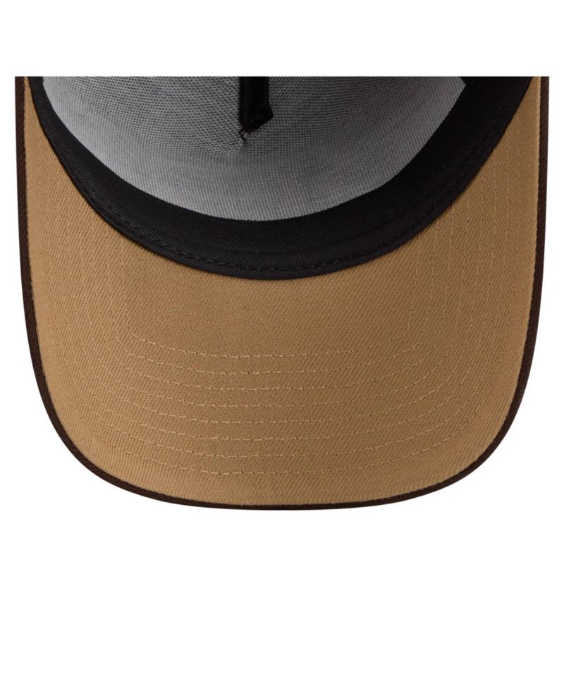 Men's Dark Brown Cincinnati Bengals Burnt Wood A-Frame 9FORTY Adjustable Hat