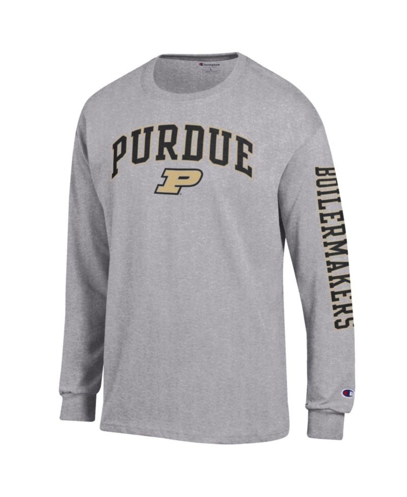 Men's Black Purdue Boilermakers Arch Over Logo 2-Hit Long Sleeve T-Shirt