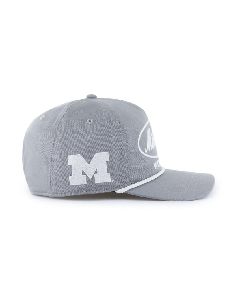Men's Gray Michigan Wolverines Contemporary Basics Foundational Rope Hitch Adjustable Hat