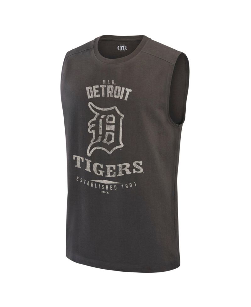 Men's Charcoal Detroit Tigers Muscle Tank Top
