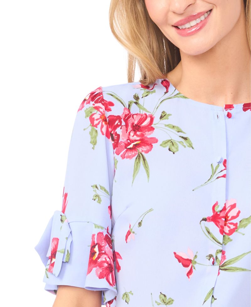 Women’s Ruffle Sleeve Floral Top