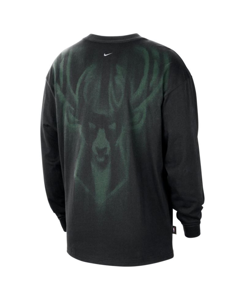 Men's Black Milwaukee Bucks 2026 Standard Issue Pre-Game Performance Long Sleeve T-Shirt