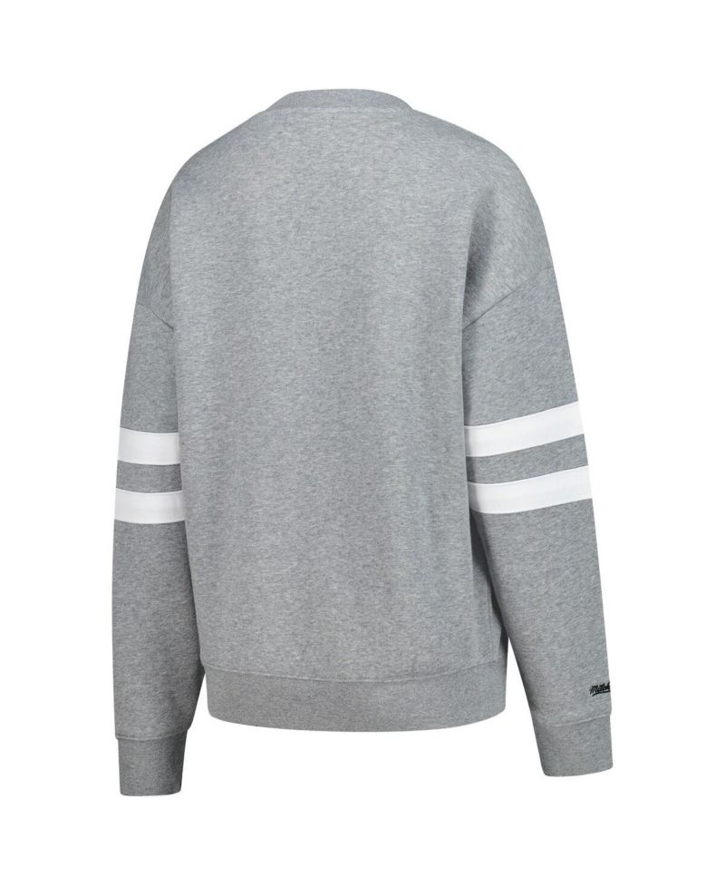 Women's Heather Gray Pittsburgh Pirates Lightweight Logo Pullover Sweatshirt