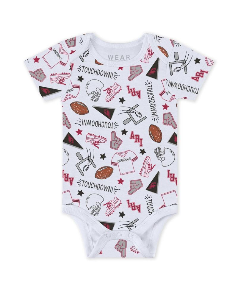 Baby Boys and Girls 2-Piece Arizona Cardinals Turn Me Around Bodysuits and Pants Set
