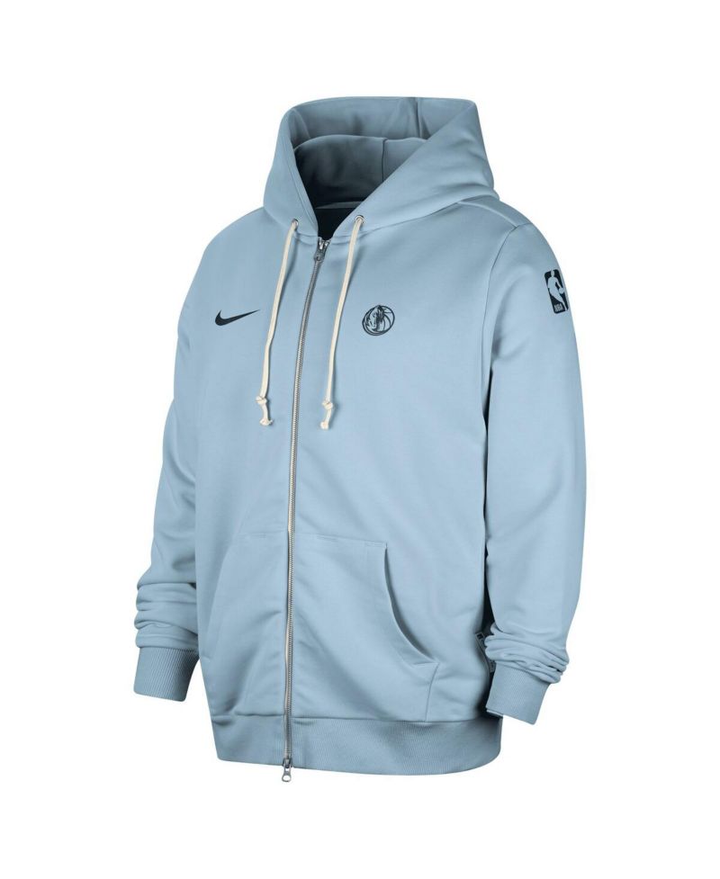 Men's Light Blue Dallas Mavericks Authentic Standard Issue Full-Zip Hoodie Jacket