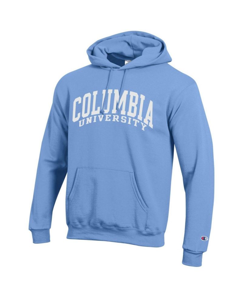 Men's Light Blue Columbia University Basic Arch Fleece Pullover Hoodie