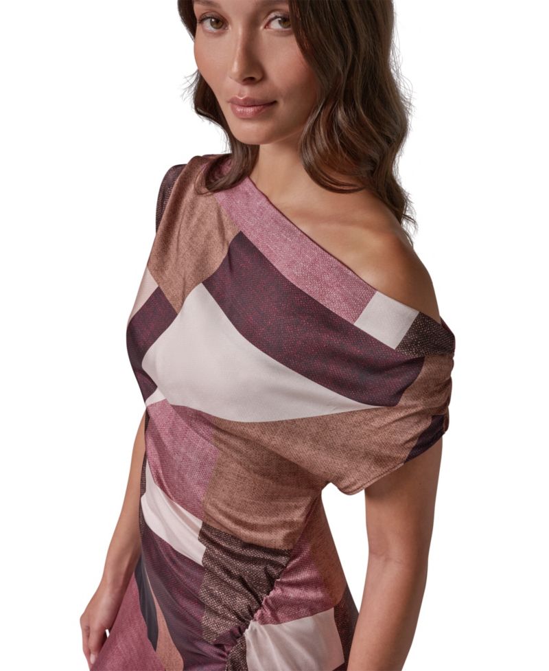 Women's Off-the-Shoulder Asymmetrical Midi Dress