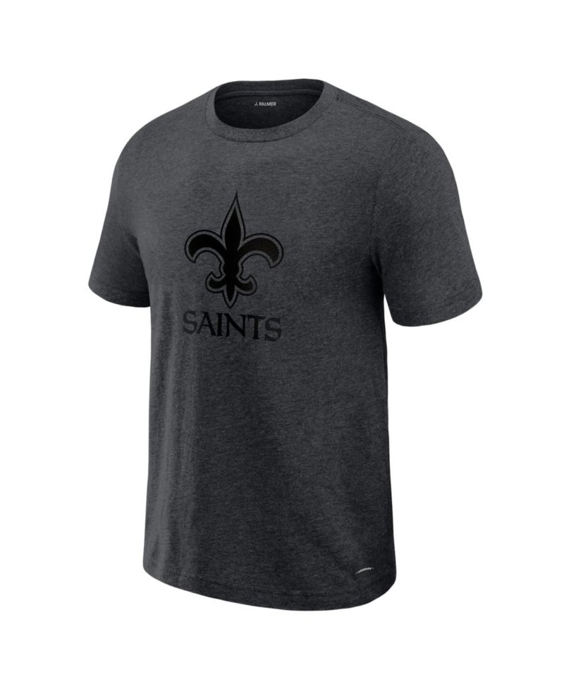 Men's Graphite New Orleans Saints Players Lounge Tri-Blend T-Shirt