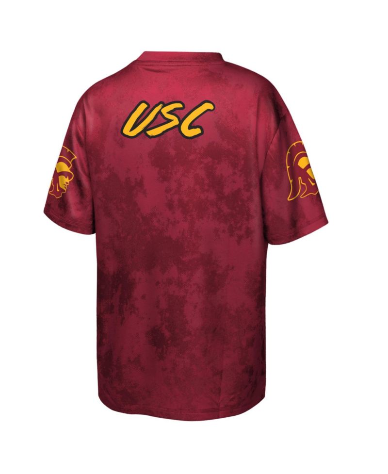 Big Boys and Girls Cardinal USC Trojans Off-Side Sublimated T-Shirt