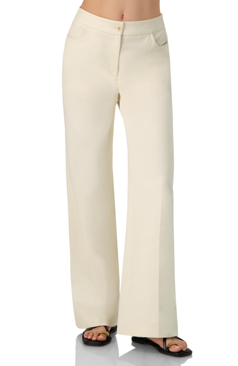 Women's Cotton Wide-Leg Straight Pants