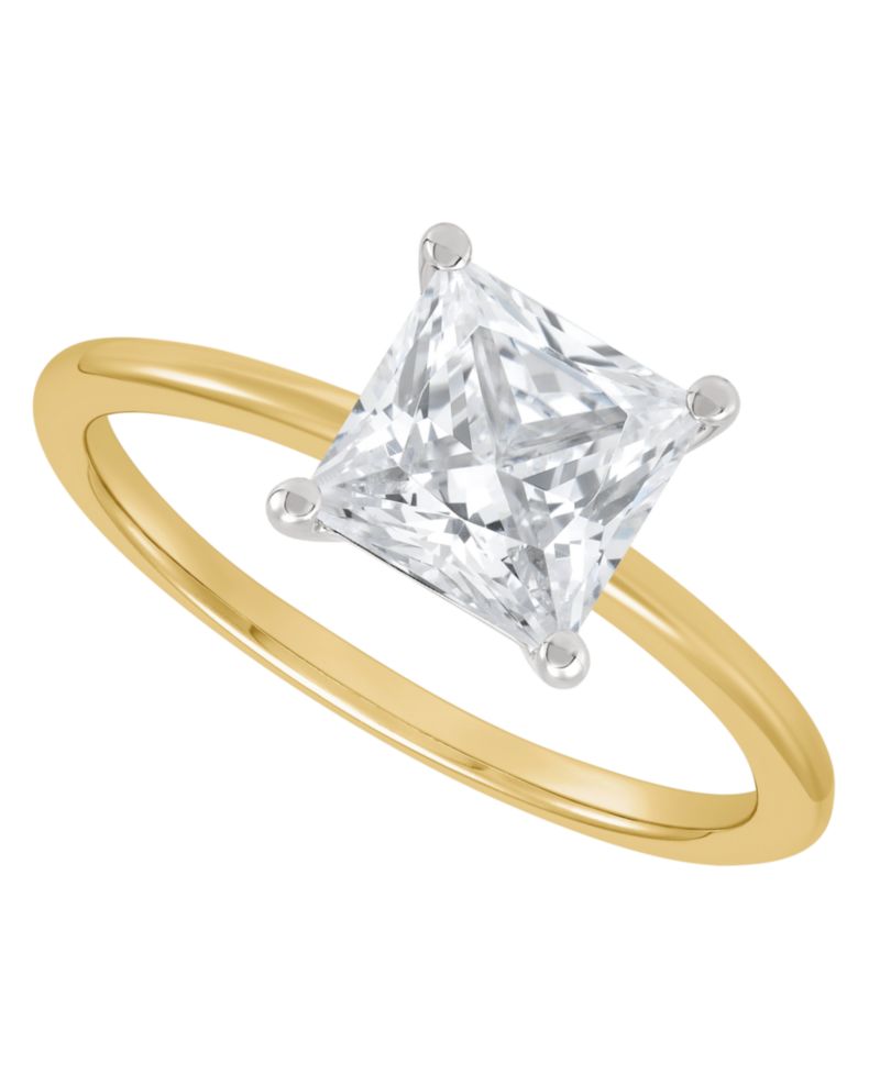 IGI Certified Lab Grown Diamond Solitaire Engagement Ring (2 ct. t.w.) in 14k White Gold or 14k Two Tone Gold