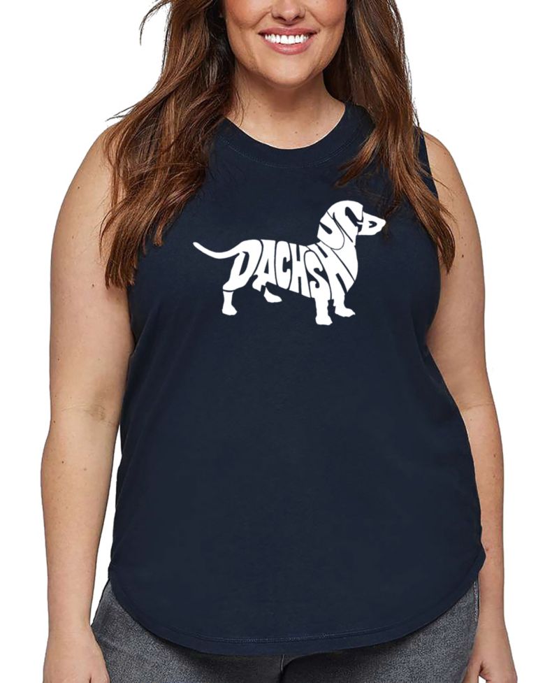 Plus Size Dachshund Word Art Tank Top