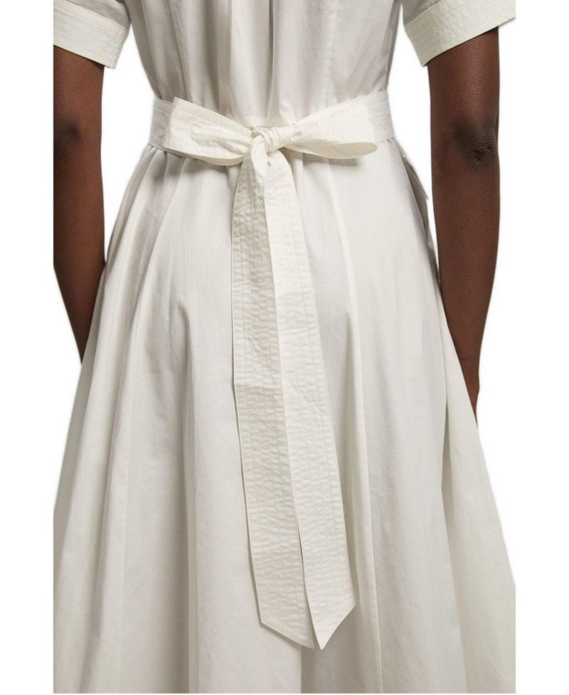 Women's Utility Short Sleeve Organdie Midi Dress