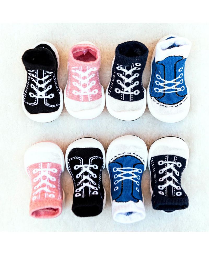 Infant Girl Boy First Walk Sock Shoes Sneakers - Blue