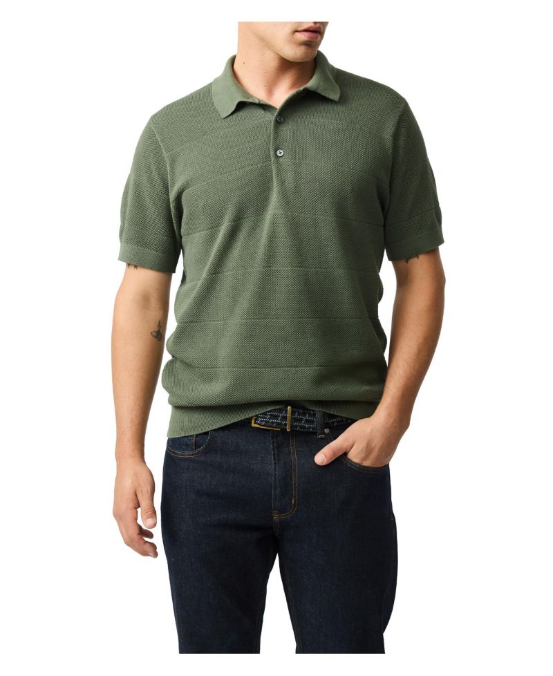 Men's Masons Flat Knit Polo Shirt