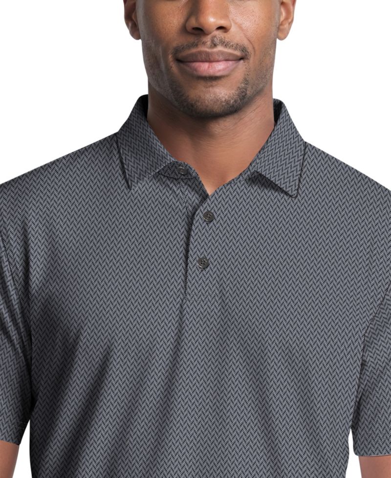 Men's Herringbone Jacquard Golf Polo Shirt