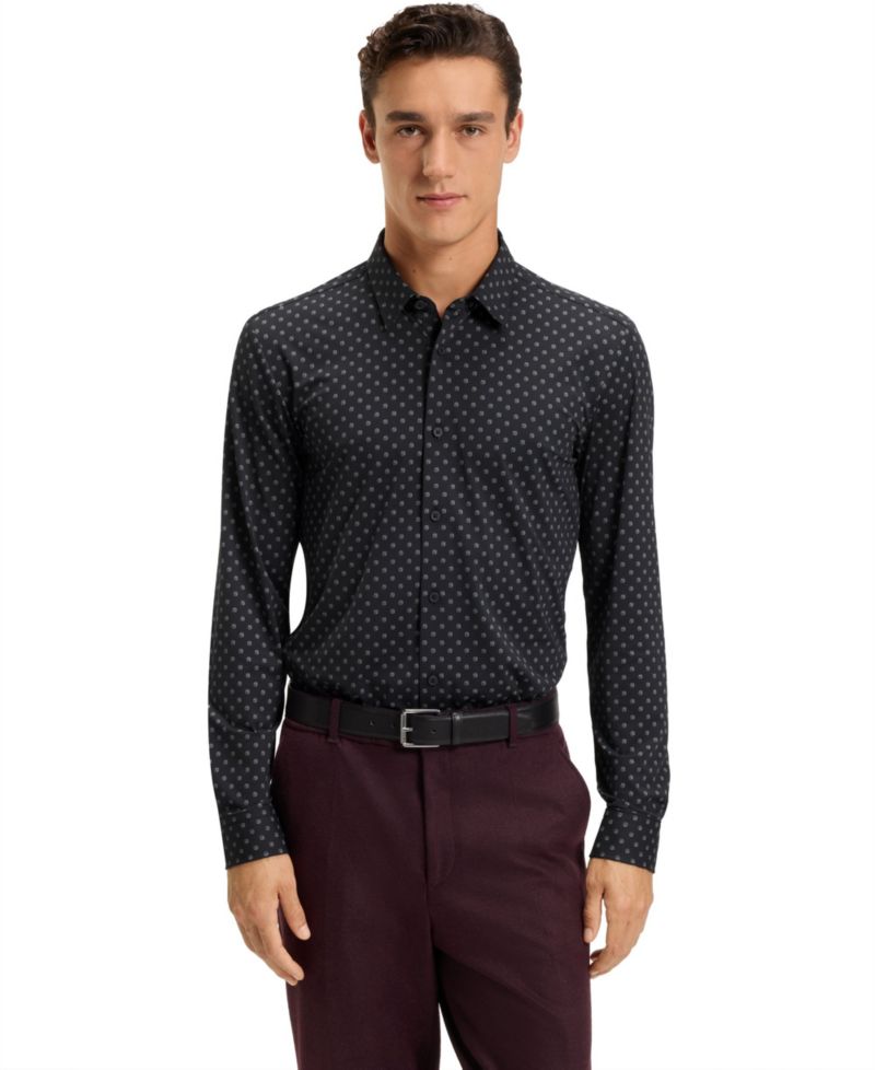 Men's Performance-Stretch Slim-Fit Dress Shirt